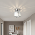 Black Crystal Flush Mount Ceiling Light Modern E27 - Image 26