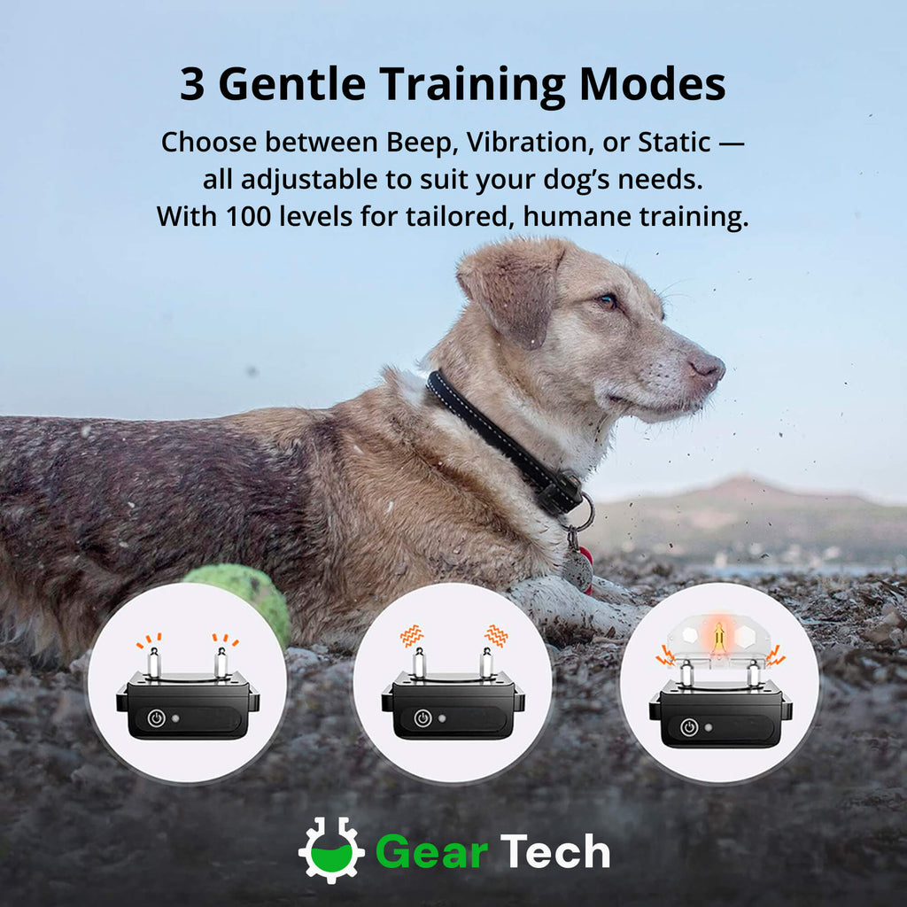 Rechargeable Dog Training Collar with Beep, Vibration & Static Modes - Image 2