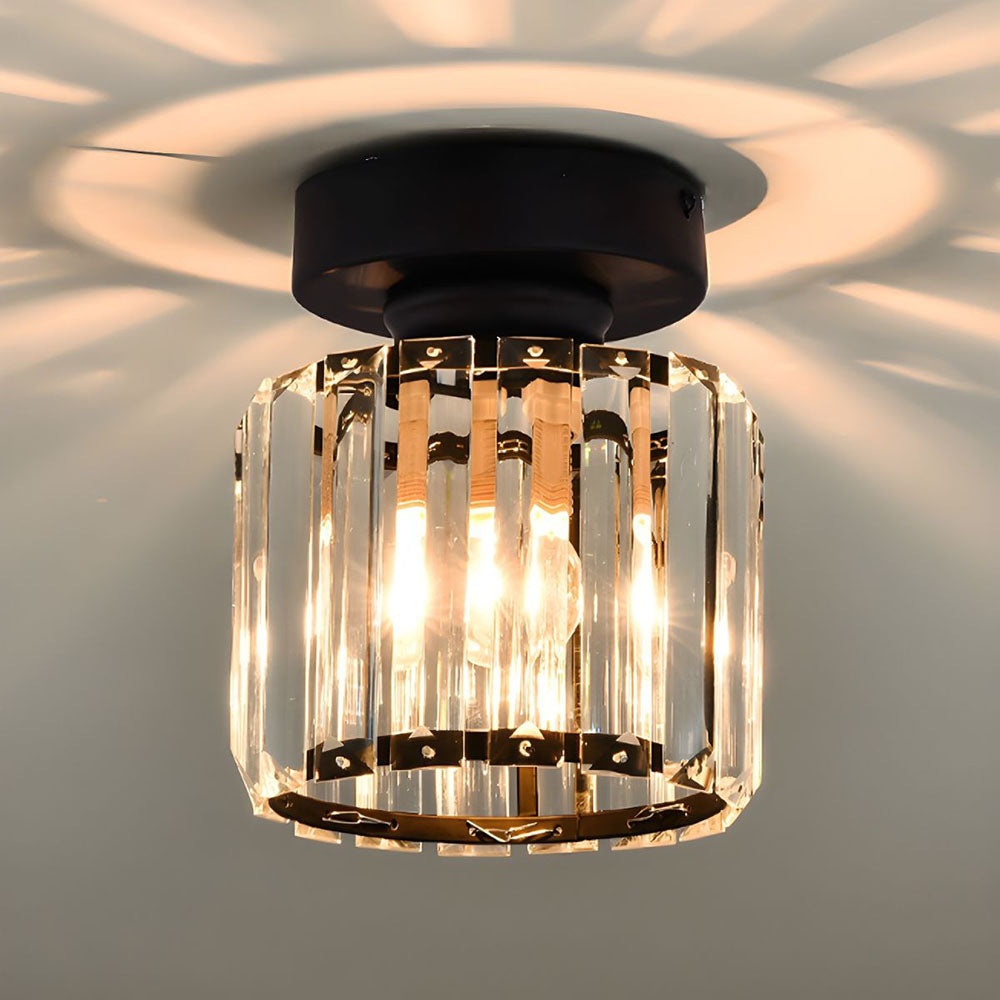Black Crystal Flush Mount Ceiling Light Modern E27 - Image 15