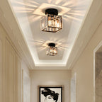 Black Crystal Flush Mount Ceiling Light Modern E27