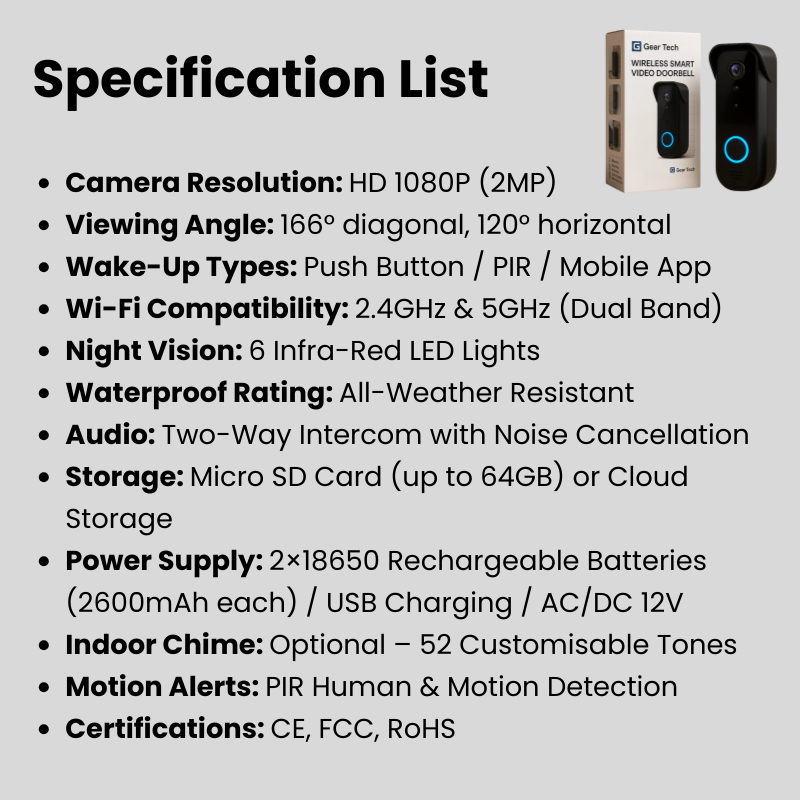 Wireless Video Doorbell Camera HD, Motion Alerts & Long Battery Life - Image 9