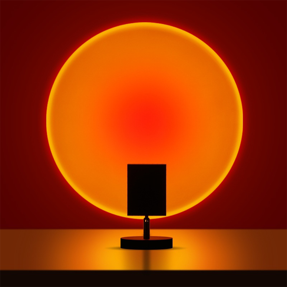 LED Sunset Effect Table Lamp Warm Ambient Decorative Light