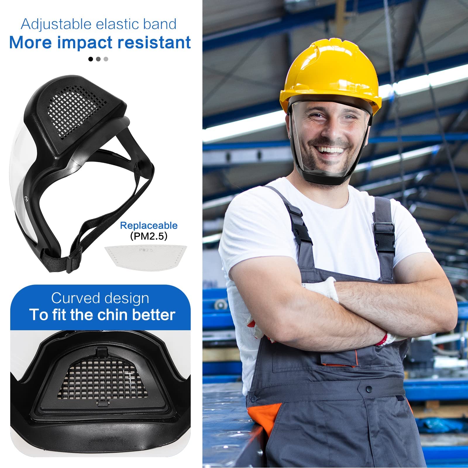 Full Face Protective Shield Anti-Fog Safety Visor - Image 3