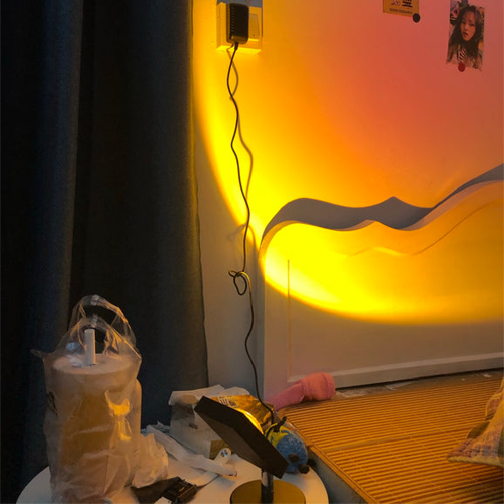 LED Sunset Effect Table Lamp Warm Ambient Decorative Light - Image 4