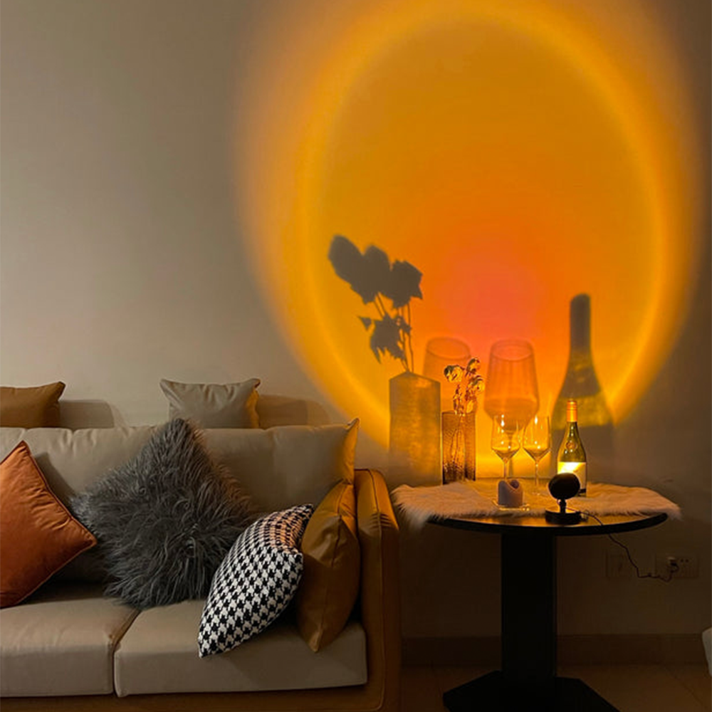 LED Sunset Effect Table Lamp Warm Ambient Decorative Light - Image 2