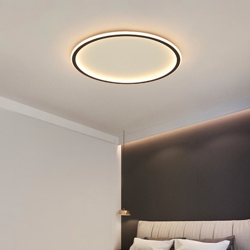Scandinavian Round Flush Mount LED Ceiling Light - Image 4