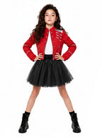 Girls 3 Piece 80s Pop Star Costume - Image 2