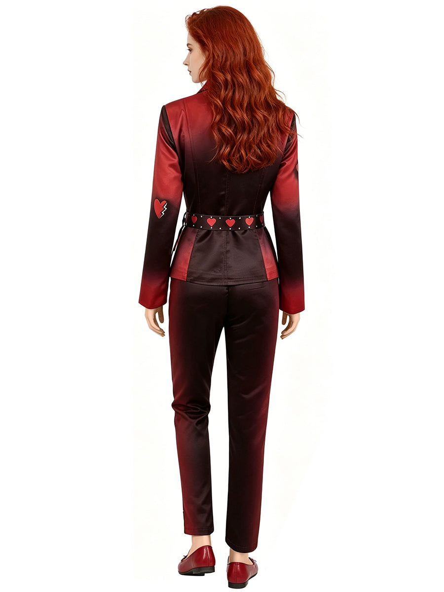 Kids Adults 3 Piece Red Princess Cosplay Suit - Image 8