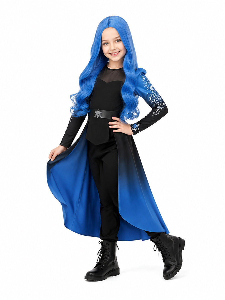 3 Piece Princess Cosplay Outfit Blue Ombre