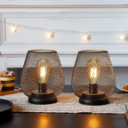 Portable Cordless Metal LED Table Lamp Warm Light - Image 5