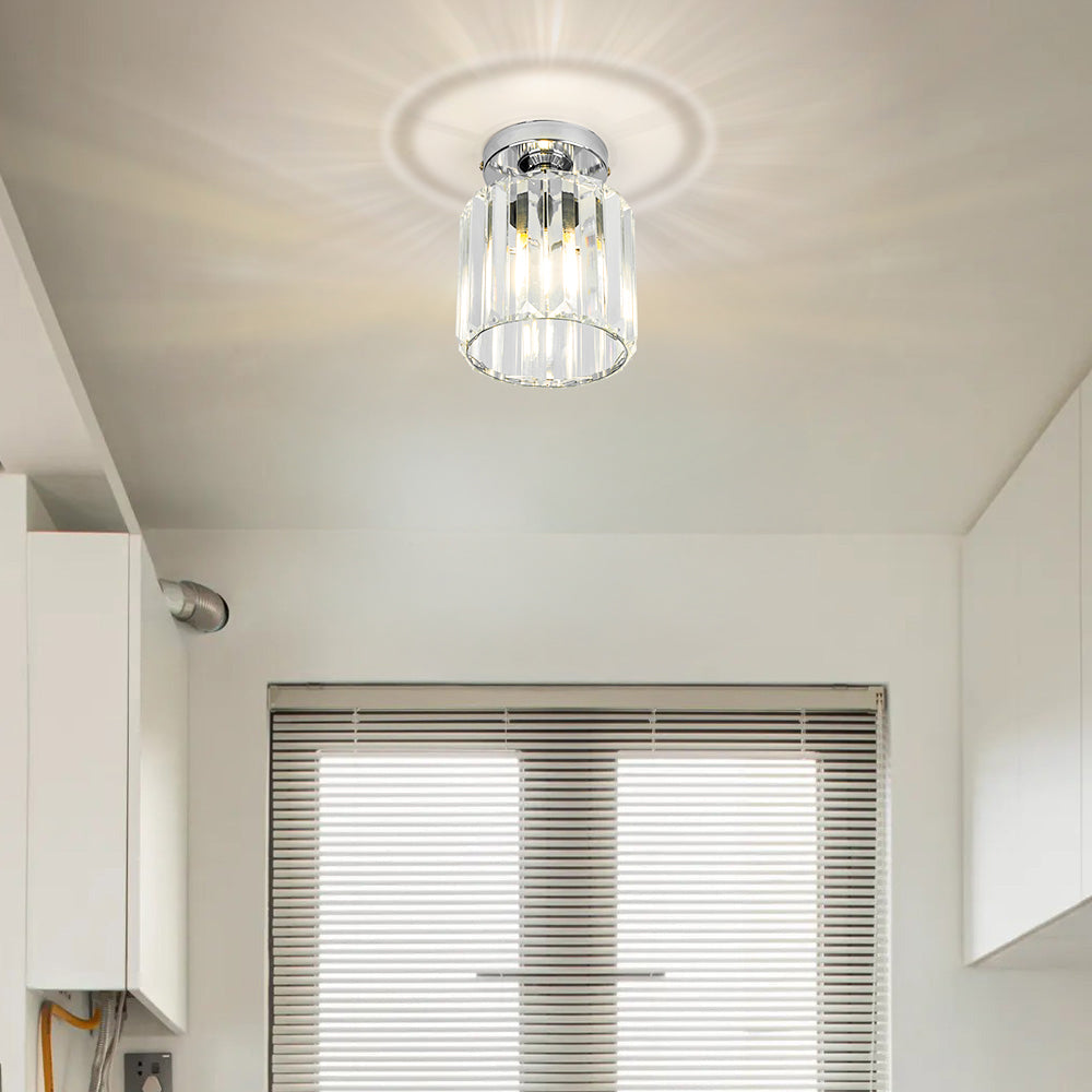 Black Crystal Flush Mount Ceiling Light Modern E27 - Image 25