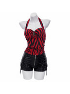 Women 2 Piece Cosplay Outfit Zebra Print - Image 6
