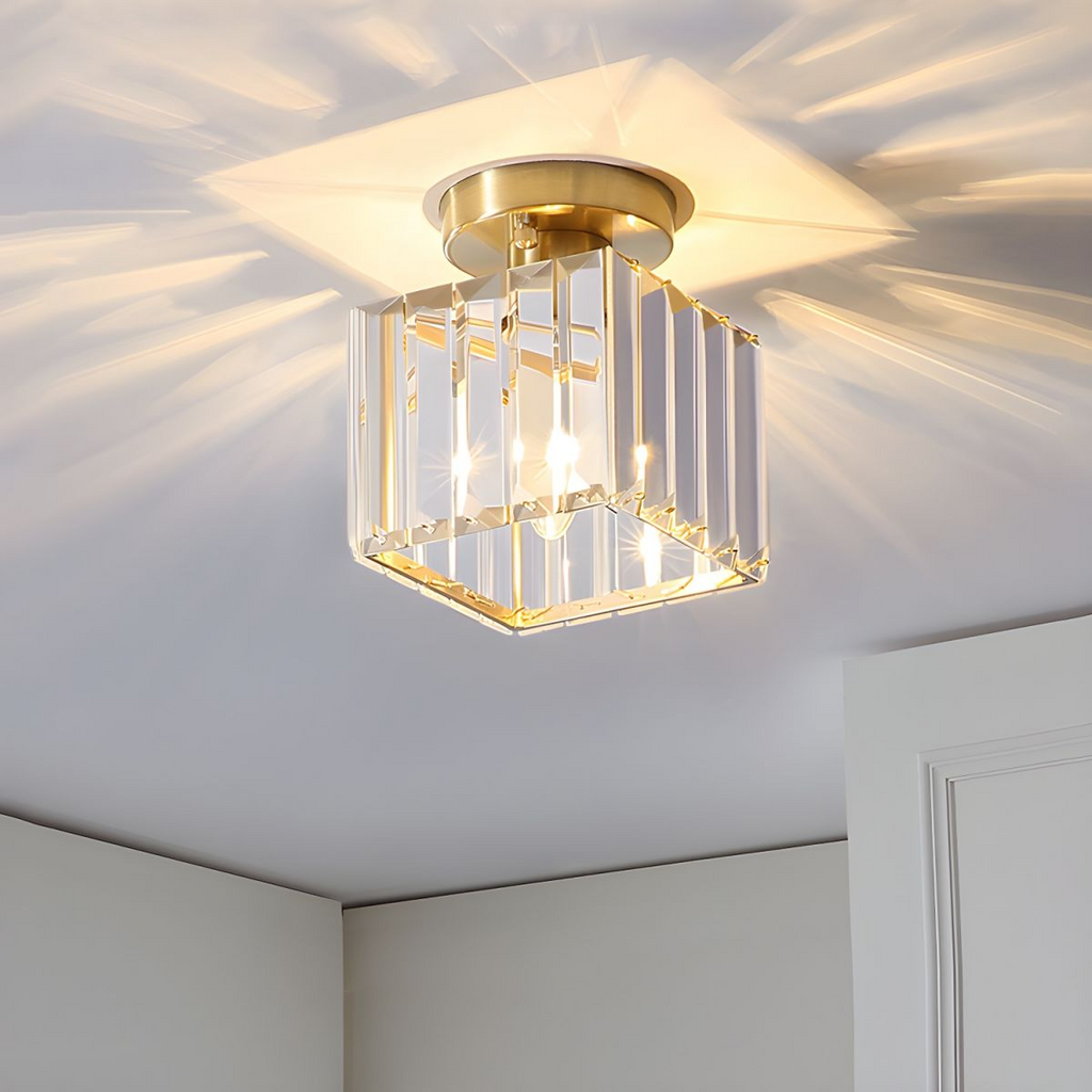 Black Crystal Flush Mount Ceiling Light Modern E27 - Image 18