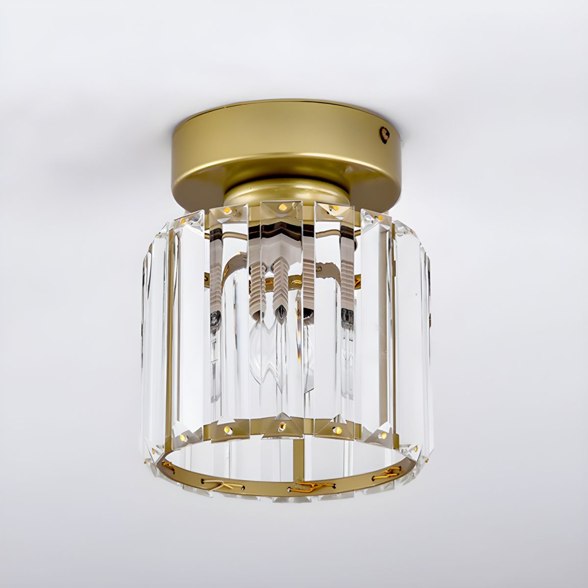 Black Crystal Flush Mount Ceiling Light Modern E27 - Image 21