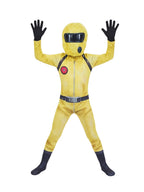 Yellow Hazmat Suit Costume Kids Adult Jumpsuit Mask Gloves Set - Image 2