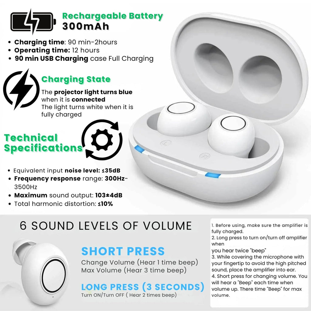 Comfortable Noise‑Reducing Hearing Aids with USB Charging - Image 2