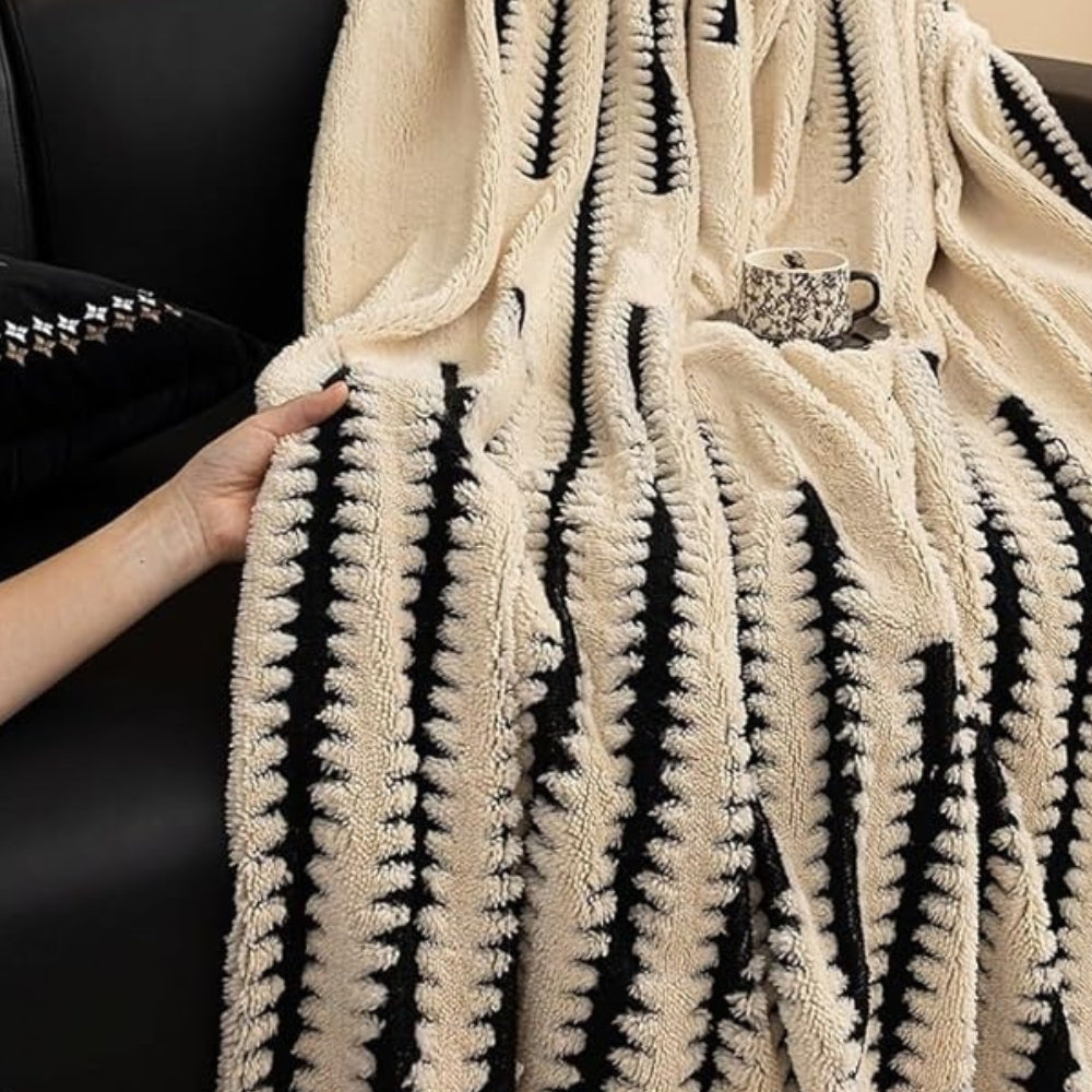 Plush Couch Protector Warm Comfort with Elegant Linear Design - Image 8