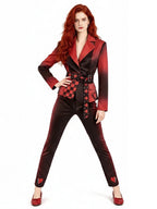 Kids Adults 3 Piece Red Princess Cosplay Suit - Image 9