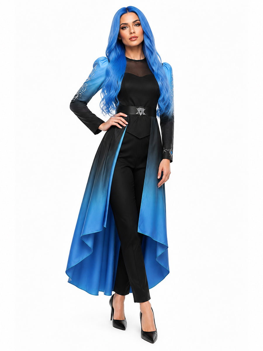 3 Piece Princess Cosplay Outfit Blue Ombre - Image 6