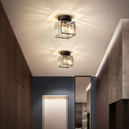 Black Crystal Flush Mount Ceiling Light Modern E27 - Image 8