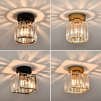 Black Crystal Flush Mount Ceiling Light Modern E27 - Image 16