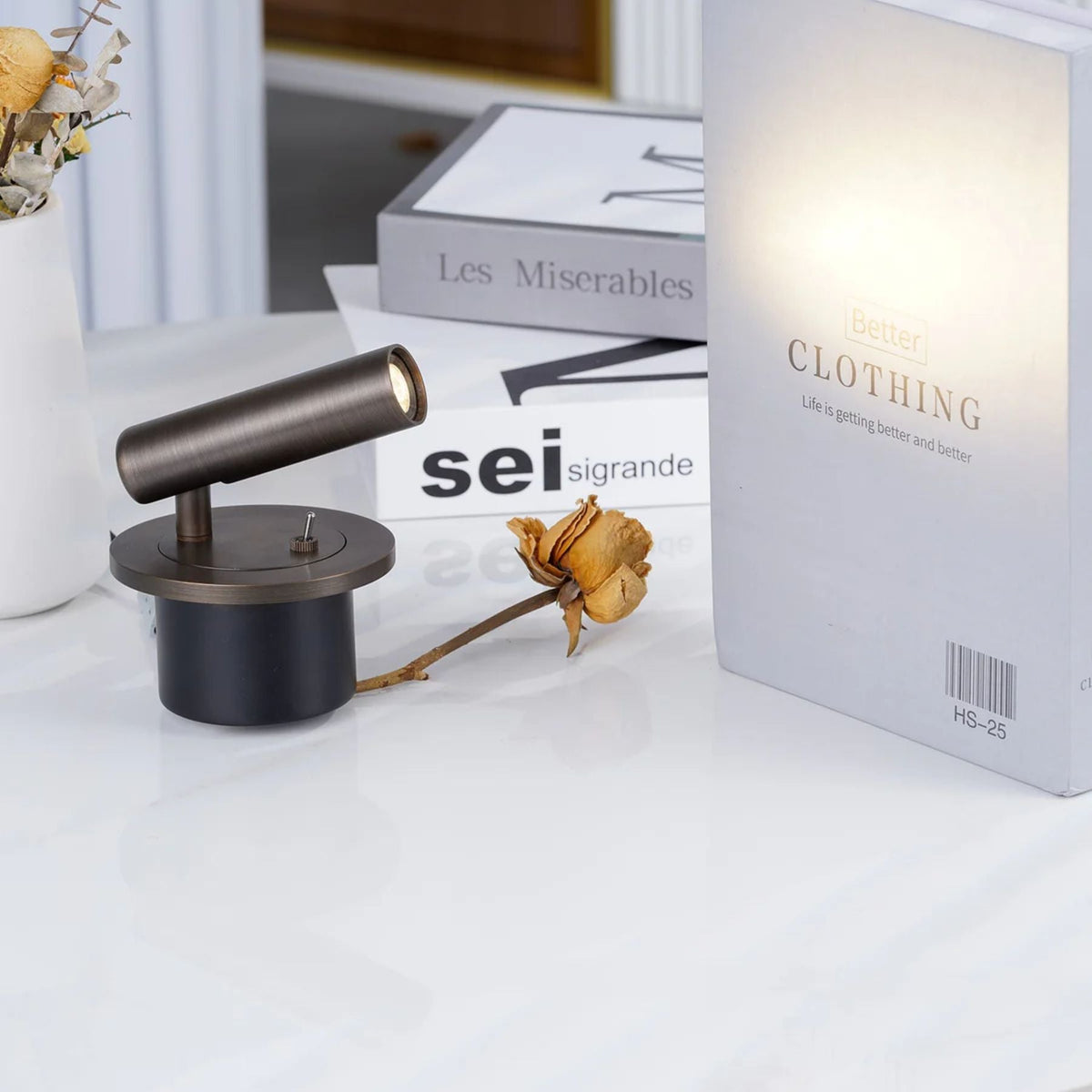 Adjustable Cylindrical Metal Wall Reading Lamp LED Bedside - Image 10