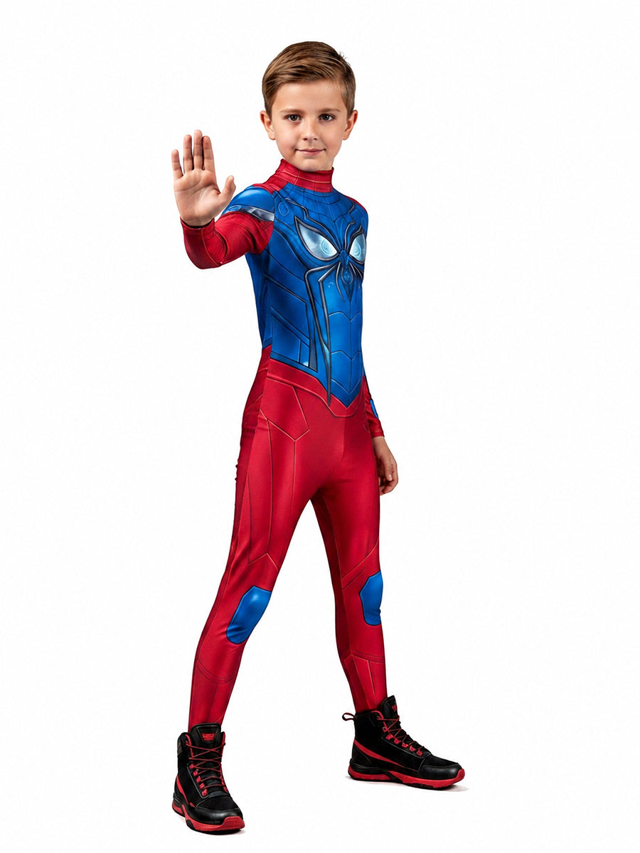 Adults Kids Spandex Spider Superhero Jumpsuit - Image 3