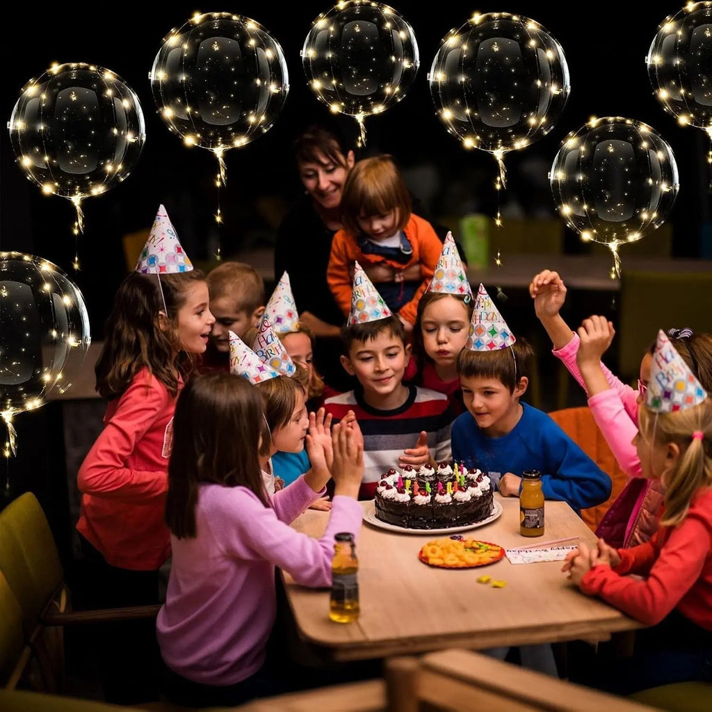 10 Pack Bubble TPU LED Balloons Battery Operated - Image 2