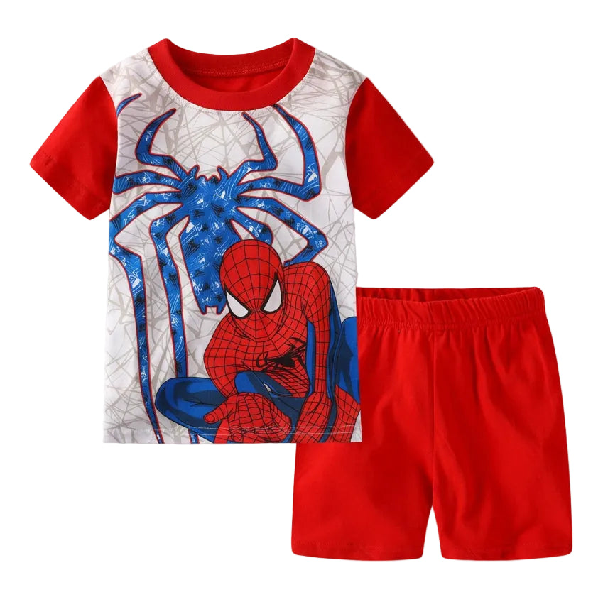 Ensemble de super-héros pour garçon, t-shirt et short, 2 pièces