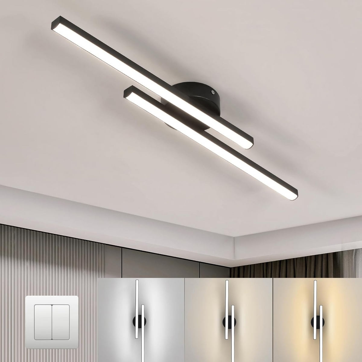Ultra-Slim Linear Aluminum LED Ceiling Light Flush Mount - Image 16