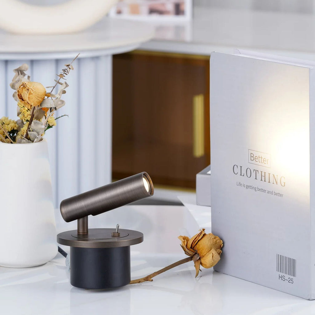 Adjustable Cylindrical Metal Wall Reading Lamp LED Bedside - Image 11