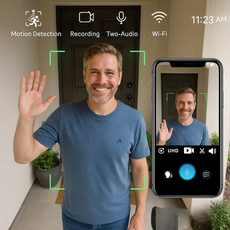 Wireless Video Doorbell Camera HD, Motion Alerts & Long Battery Life - Image 2