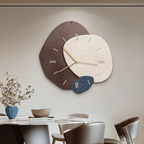 Modern Round Wood Wall Clock LED Backlit Silent Movement - Image 2