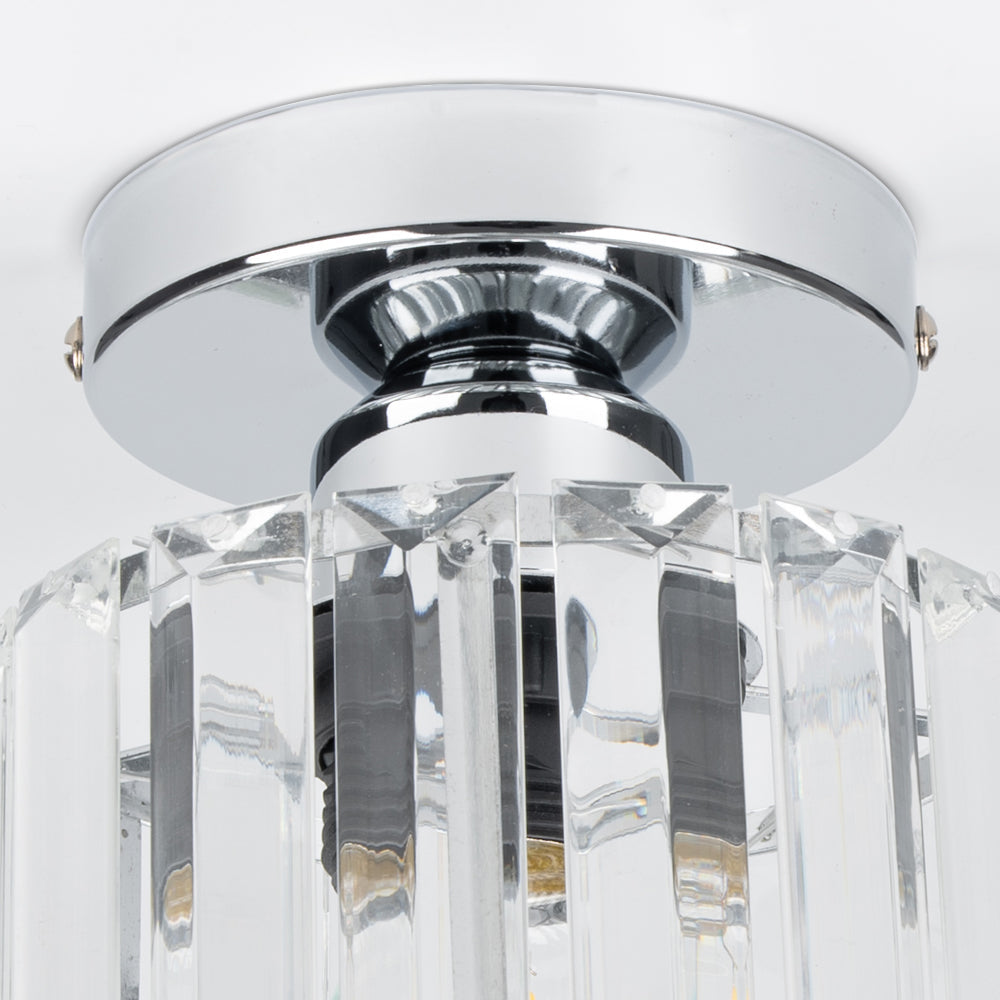 Black Crystal Flush Mount Ceiling Light Modern E27 - Image 31