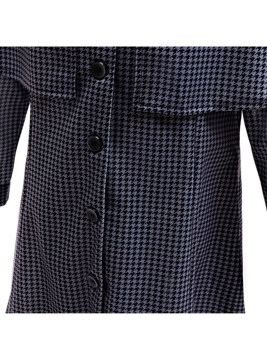 Girls Cape Coat Houndstooth - Image 6