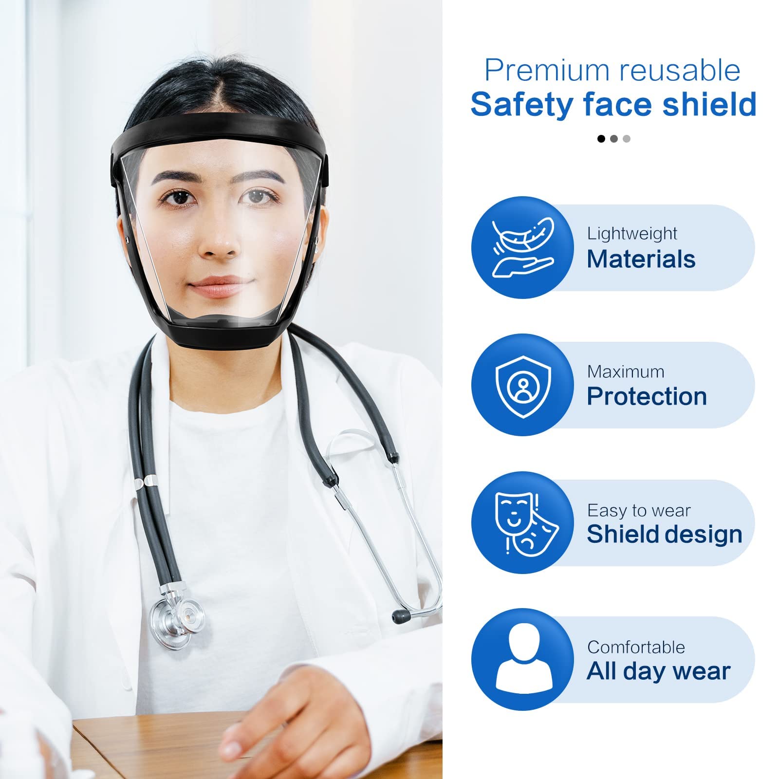Full Face Protective Shield Anti-Fog Safety Visor - Image 4