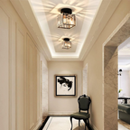 Black Crystal Flush Mount Ceiling Light Modern E27 - Image 3