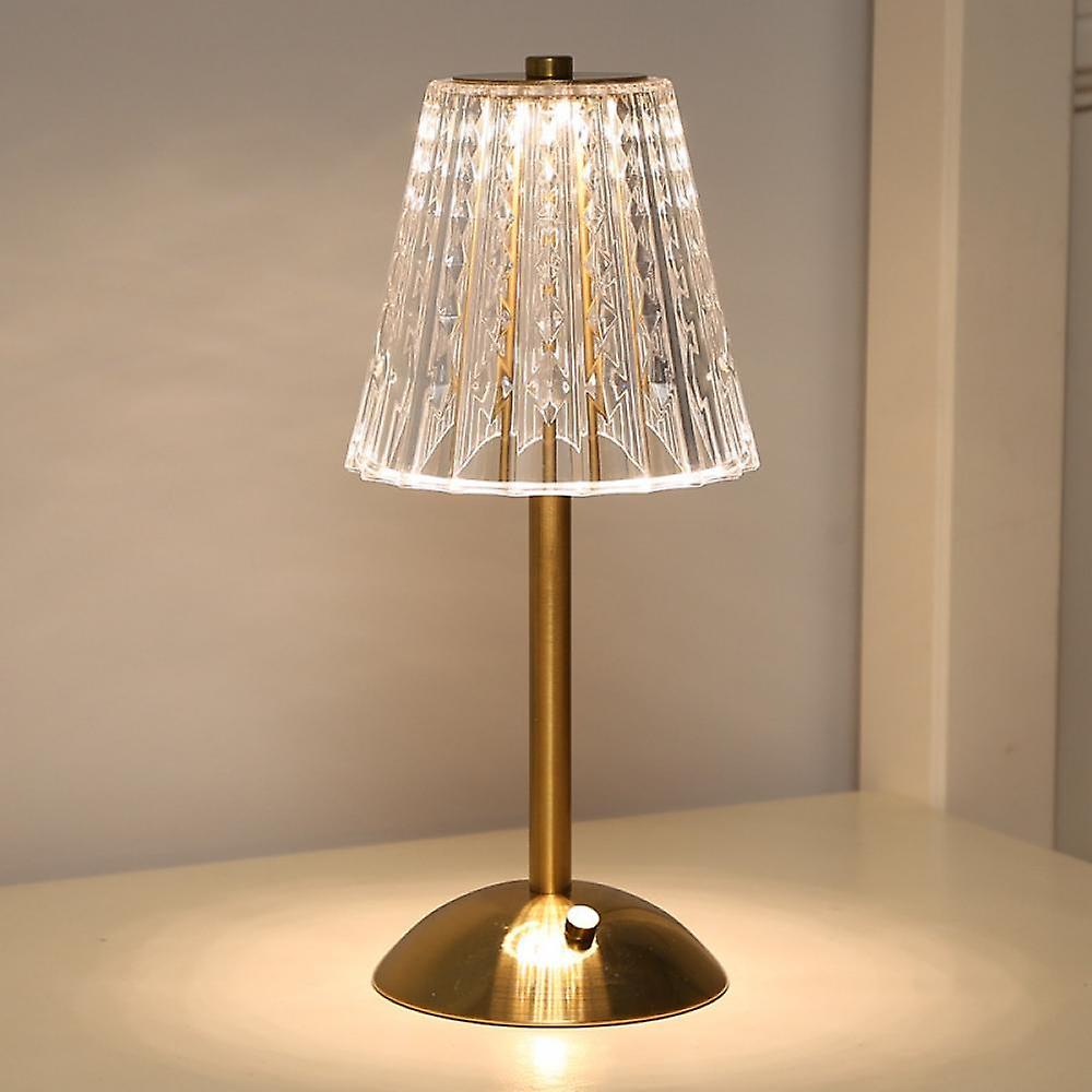 Golden Crystal Glass Table Lamp in Decorative Design with Sparkling Shade - Image 5
