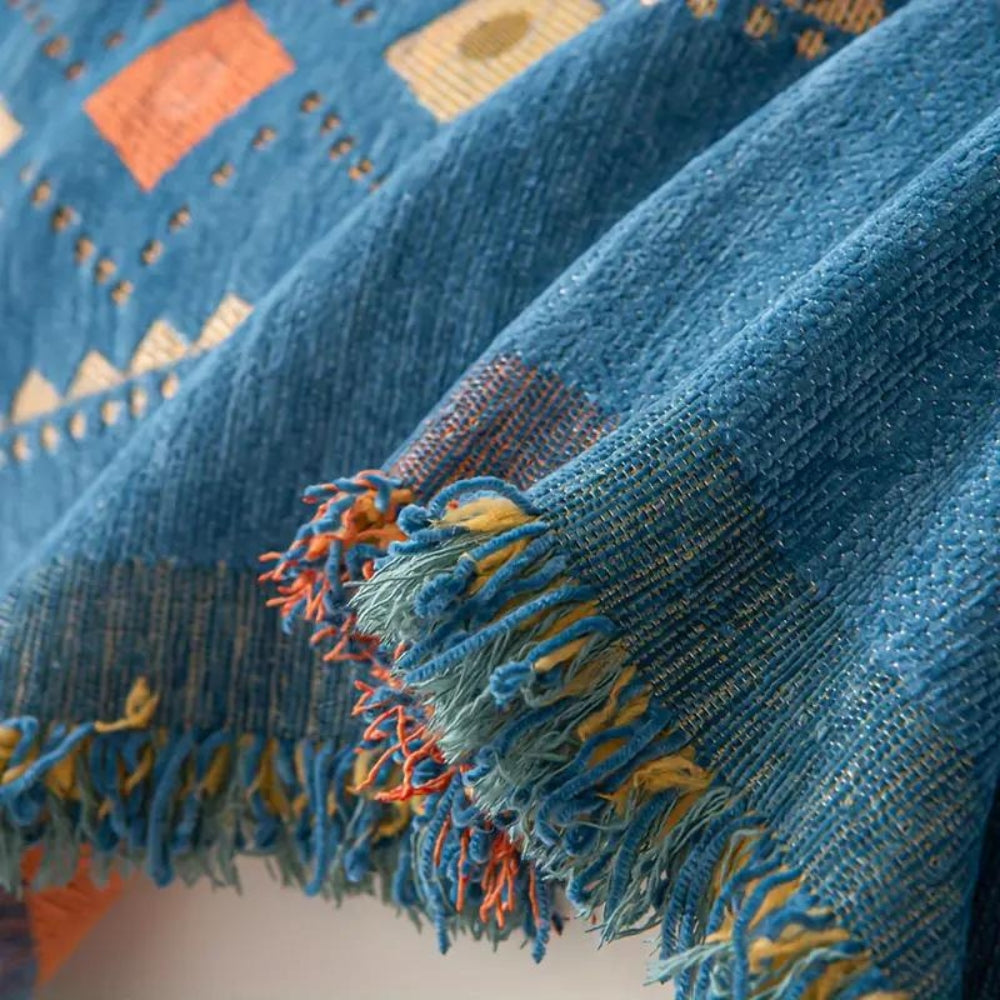 Boho Couch Cover Non‑Slip Design with Tassels - Image 7
