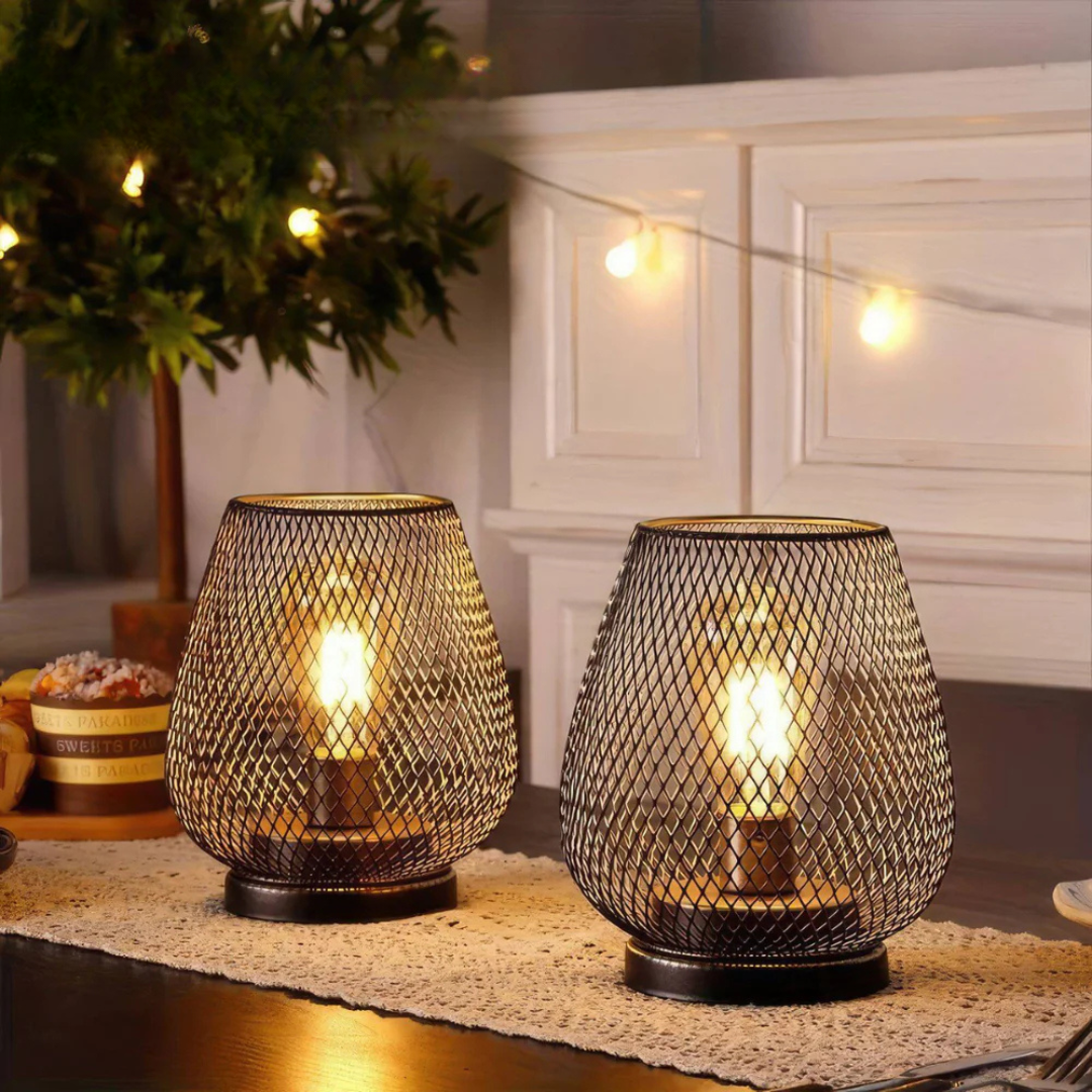 Portable Cordless Metal LED Table Lamp Warm Light - Image 3