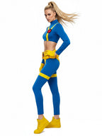 Women 2 Piece Superheroine Cosplay Costume 90s Retro - Image 2