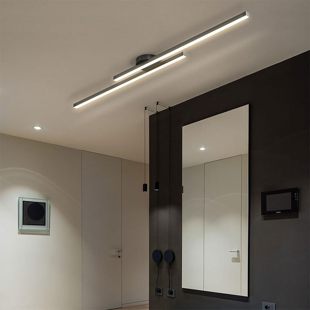 Ultra-Slim Linear Aluminum LED Ceiling Light Flush Mount - Image 8