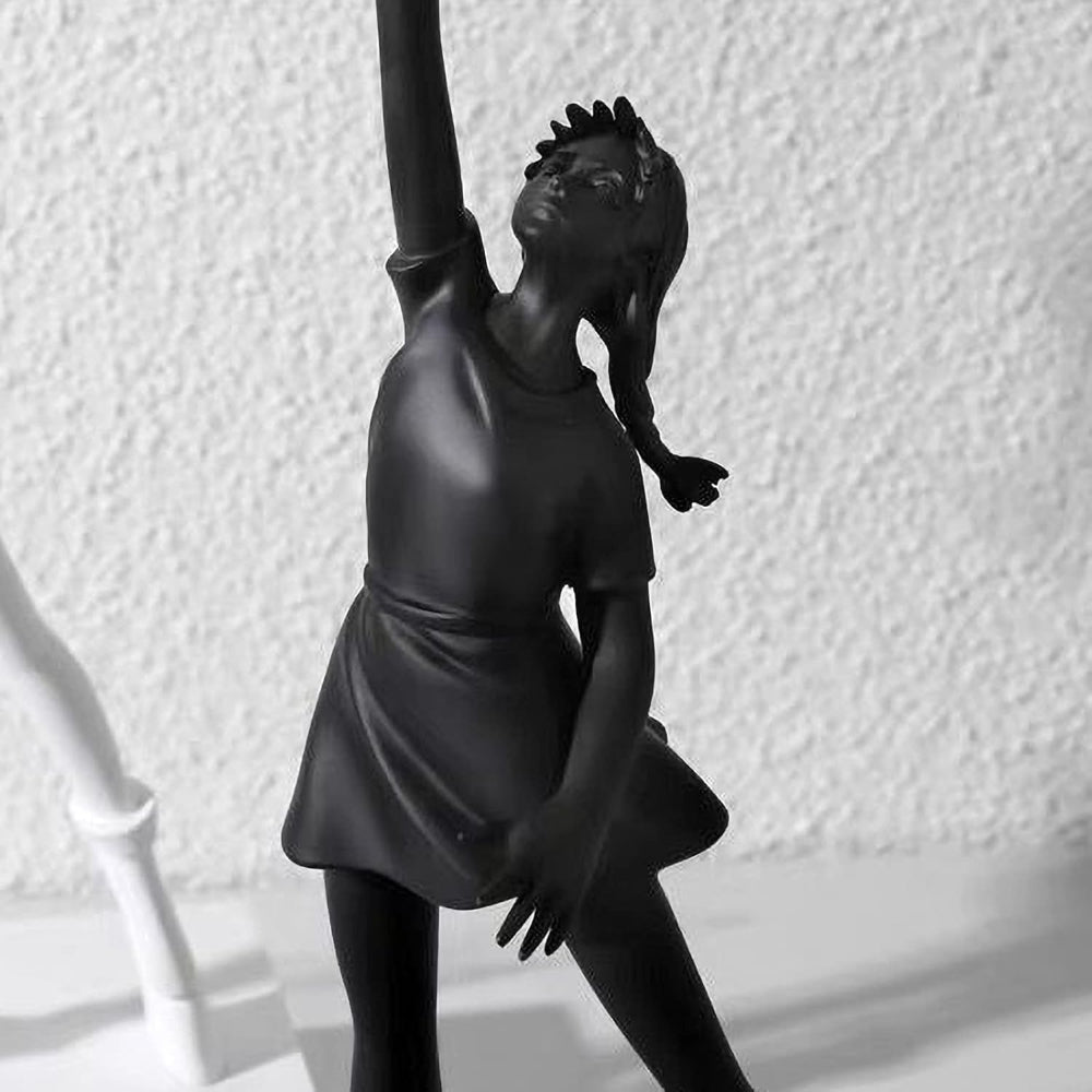 Modern Girl Balloon Statue Contemporary Home Décor Sculpture - Image 5