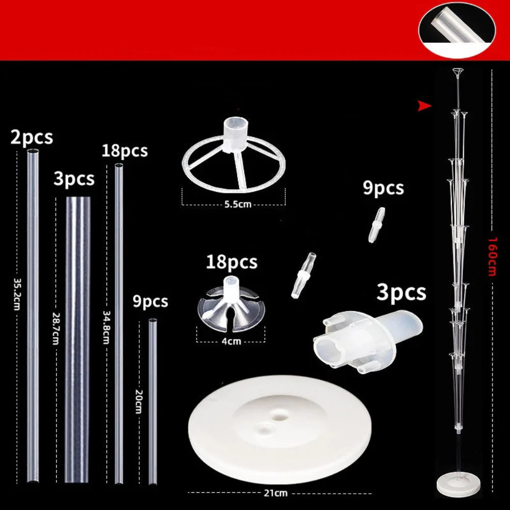Balloon Table Stand Set Adjustable PVC Decorative  - Image 10
