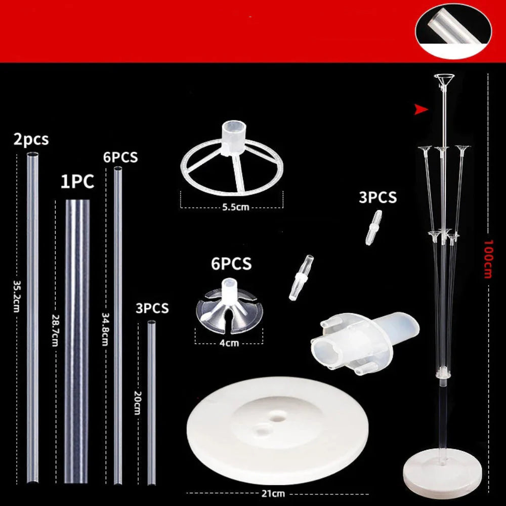 Balloon Table Stand Set Adjustable PVC Decorative  - Image 7