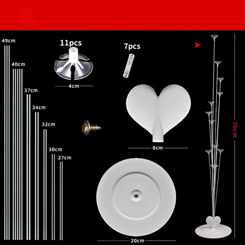 Balloon Table Stand Set Adjustable PVC Decorative  - Image 9