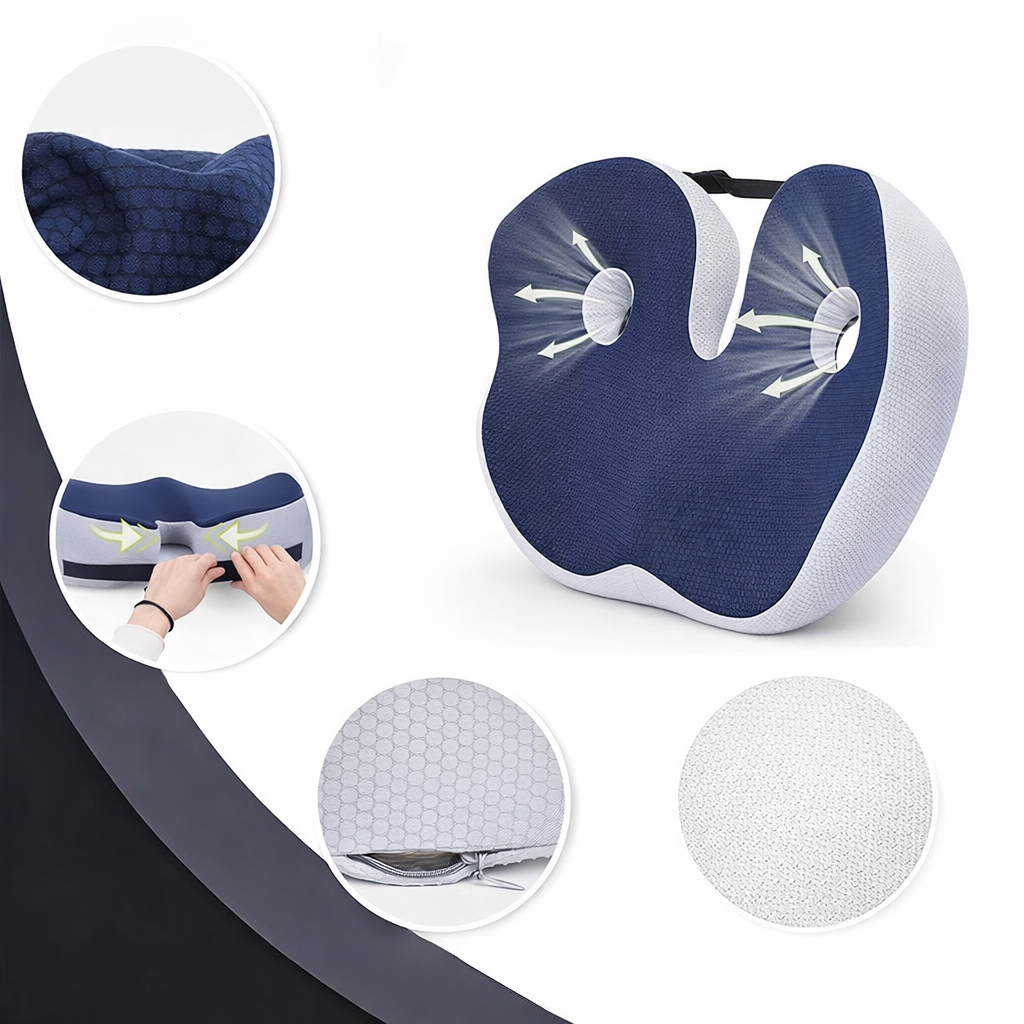 Coussin d'assise ergonomique en mousse à mémoire de forme