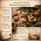 Acorn Acrylic Woodland Animal Christmas Ornaments 2D Flat - Image 8
