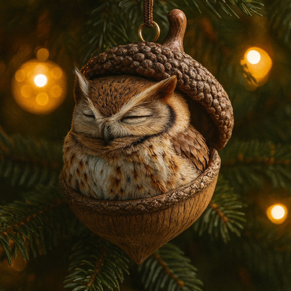 Acorn Acrylic Woodland Animal Christmas Ornaments 2D Flat - Image 7