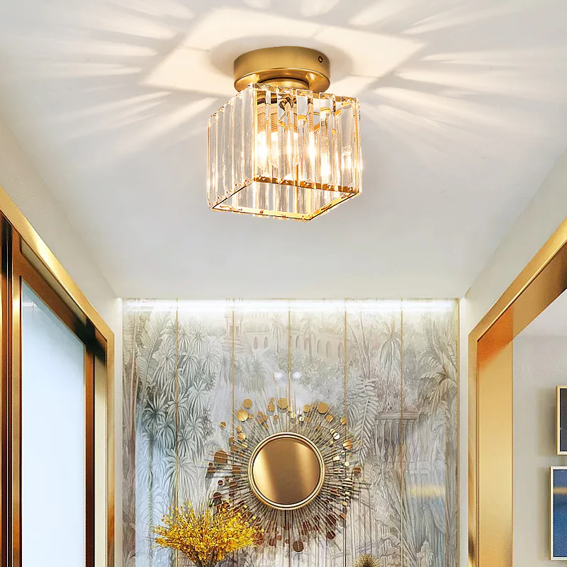 Black Crystal Flush Mount Ceiling Light Modern E27 - Image 19
